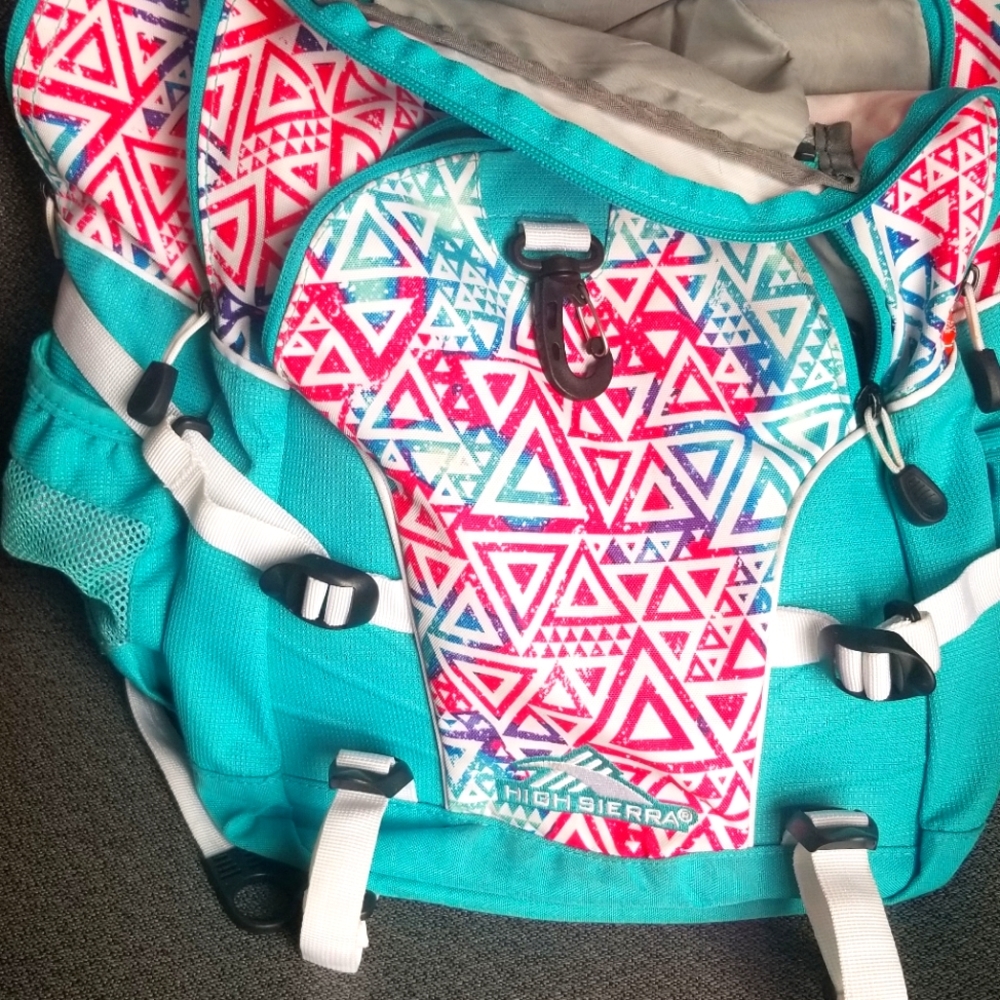 High Sierra Loop Backpack (Galaxy Tribe/Teal/White)